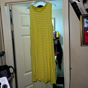 Summer time sundress lime green & white